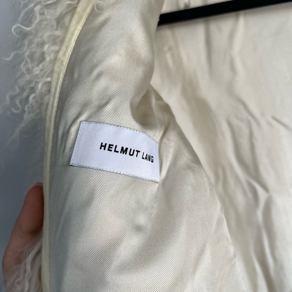 Helmut Lang Size XS/S • Cream Wool Shearling Sherpa Vest. - Picture 2 of 5